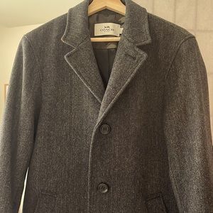 Coach Men’s Charcoal Wool Overcoat size Small
